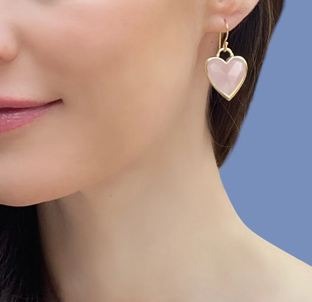 New! Framed Heart Dangles-Rose Quartz sold by Amelia Rose Design product image thumbnail 2