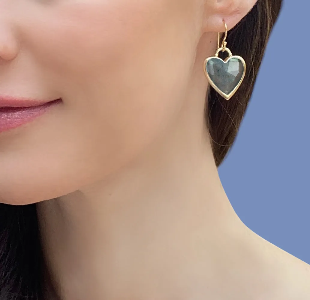 New! Framed Heart Dangles-Labradorite sold by Amelia Rose Design product image thumbnail 2