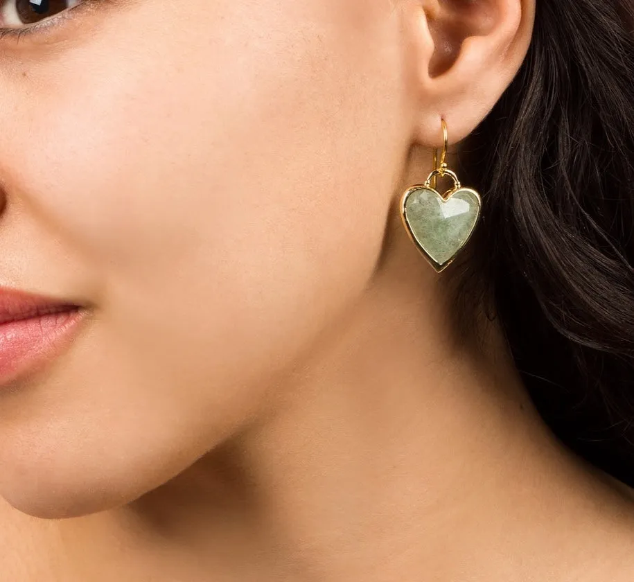 New! Framed Heart Dangles-Aventurine sold by Amelia Rose Design product image thumbnail 2