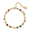 Rainbow Layered Paperclip Bracelet sold by Amelia Rose Design