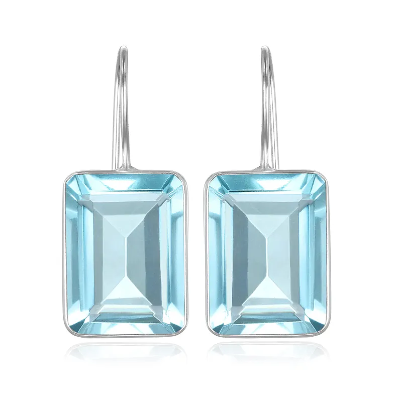 Emerald Cut Valencia-Sky Blue Silver sold by Amelia Rose Design