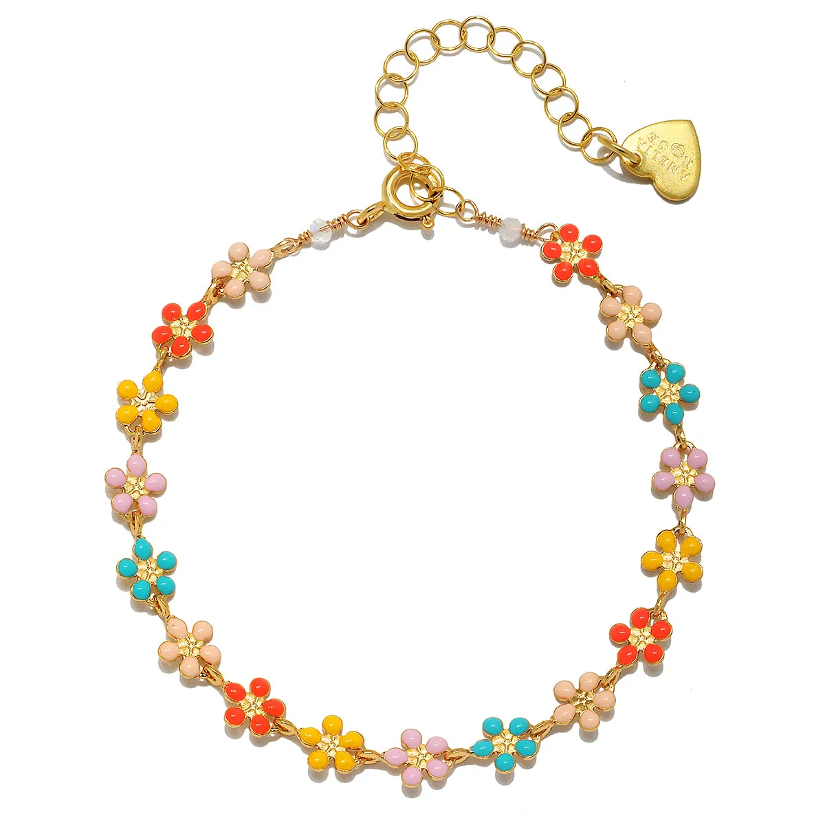 Rainbow Blossom Bracelet sold by Amelia Rose Design