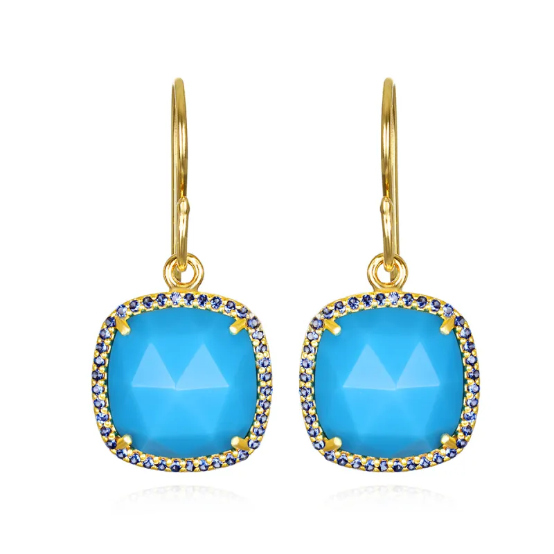New! Paris Cushion Cut-Turquoise with Blue sold by Amelia Rose Design
