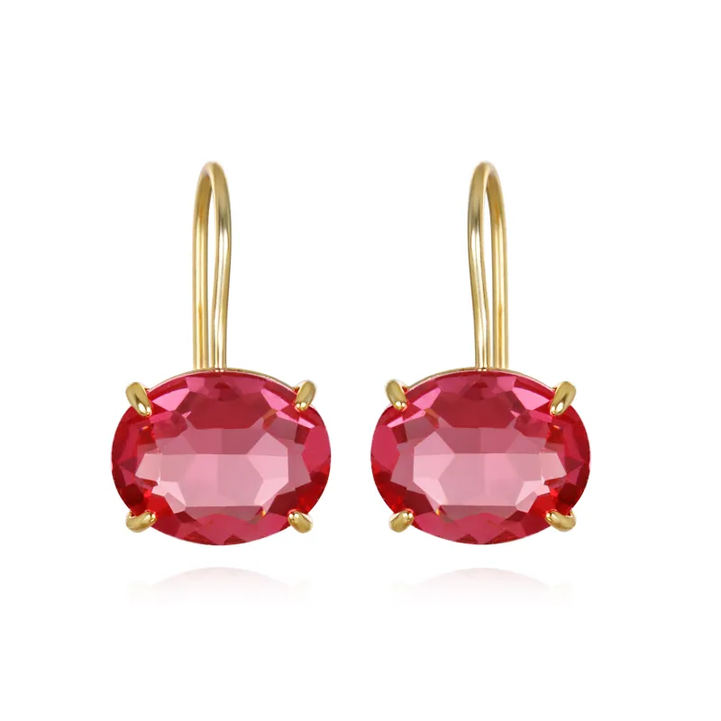Oval Dangles-Pink sold by Amelia Rose Design