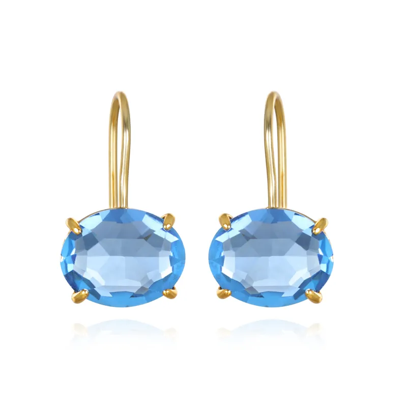 Oval Dangles-Blue sold by Amelia Rose Design
