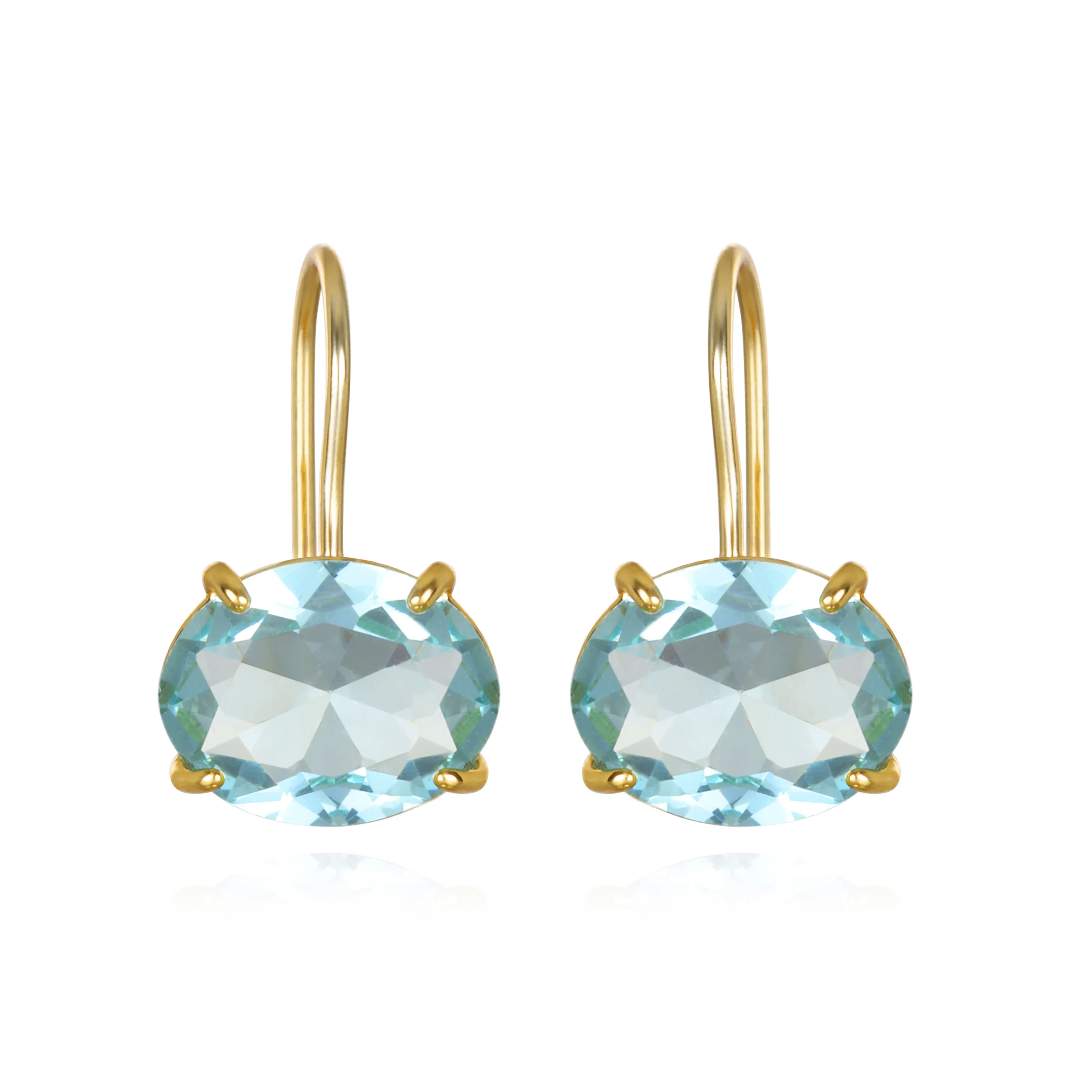 Oval Dangles-Aqua sold by Amelia Rose Design