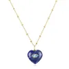 New! Lapis & Blue Topaz Heart Satellite Necklace sold by Amelia Rose Design
