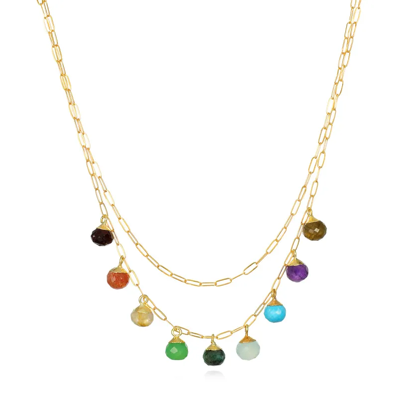 Rainbow Layered Necklace sold by Amelia Rose Design