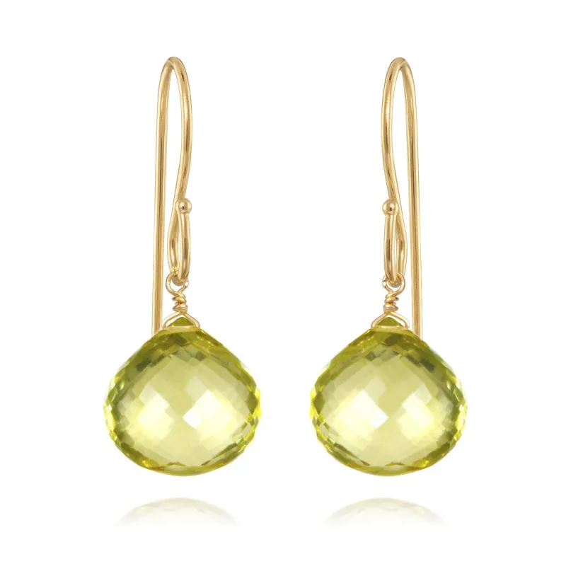 New! Briolette Dangles-Lemon Topaz sold by Amelia Rose Design