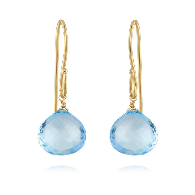 New! Briolette Dangles-Sky Blue Topaz sold by Amelia Rose Design