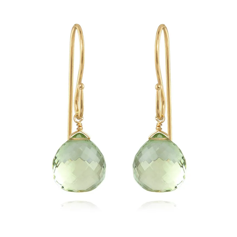 New! Briolette Dangles-Green Amethyst sold by Amelia Rose Design
