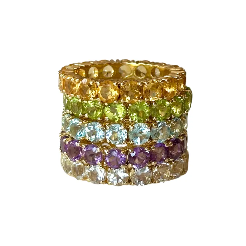 New! Gemstone Eternity Rings-Gold sold by Amelia Rose Design