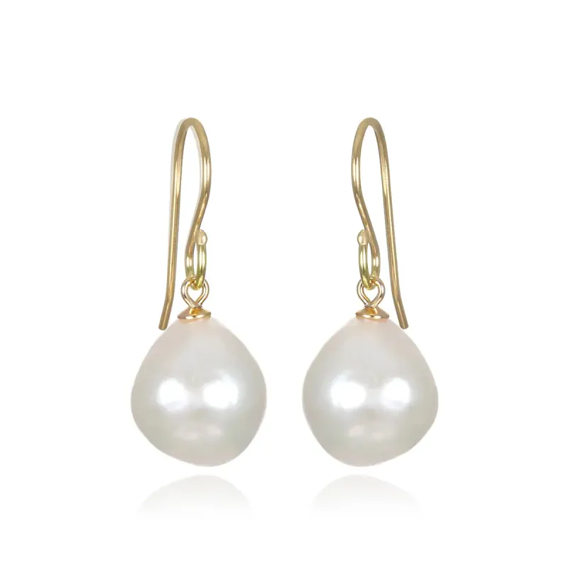 New! Baroque Pearl Capped Dangles sold by Amelia Rose Design