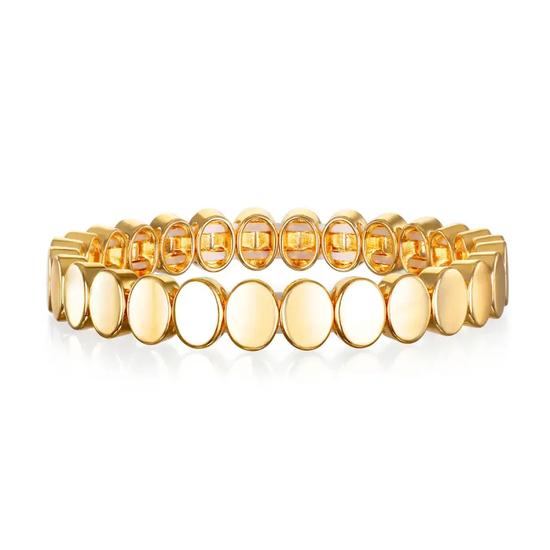 New! Golden Oval Bracelet sold by Amelia Rose Design