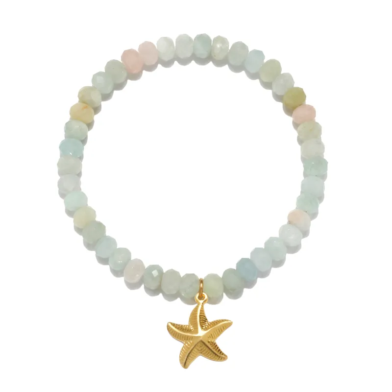 Morganite Starfish Bracelet sold by Amelia Rose Design