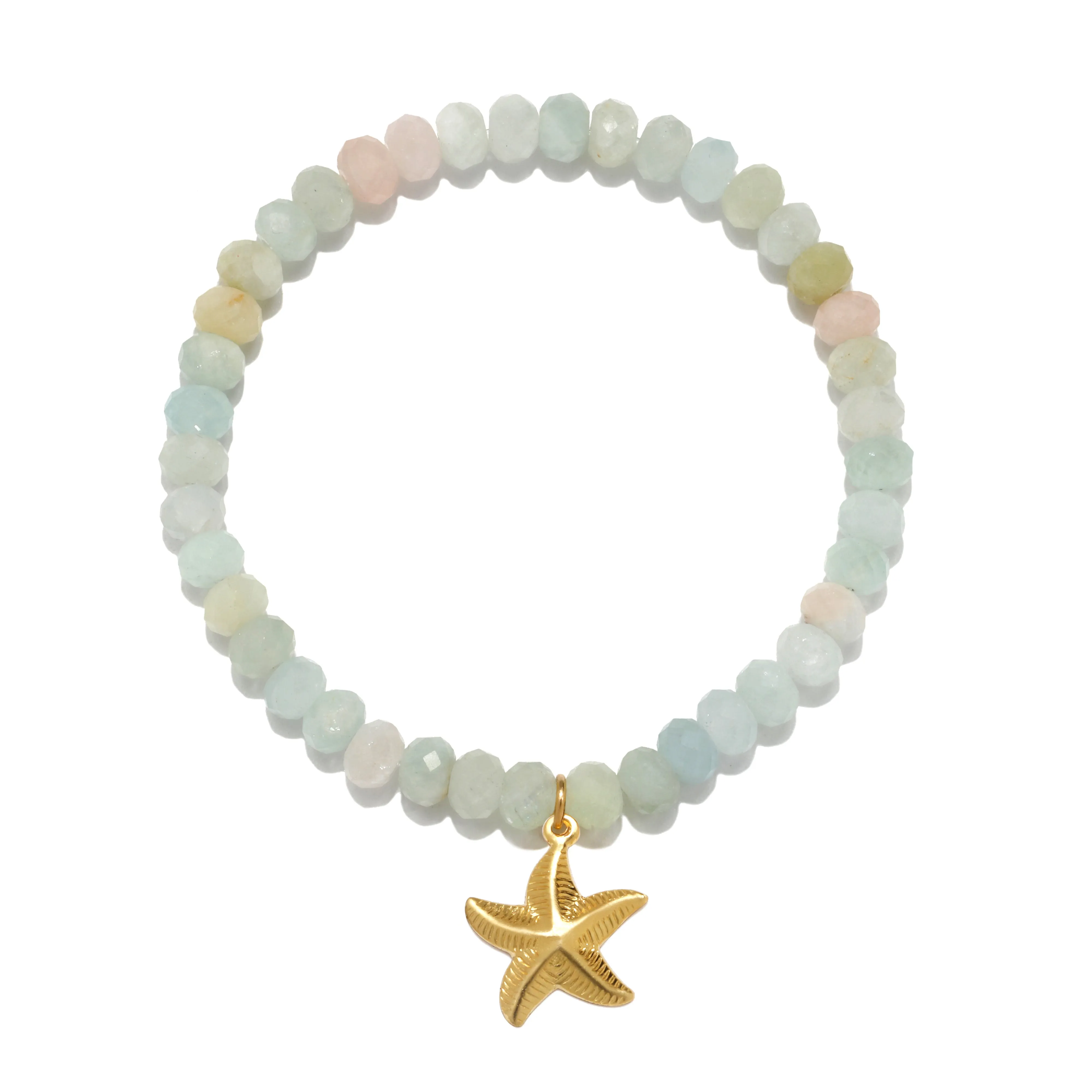 Morganite Starfish Bracelet sold by Amelia Rose Design