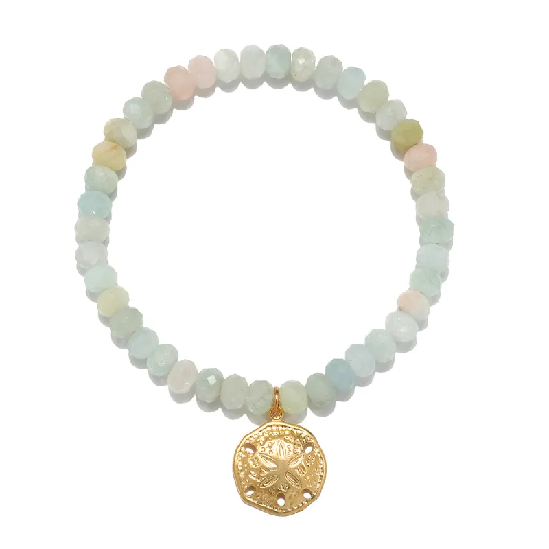 Morganite Sand Dollar Bracelet sold by Amelia Rose Design