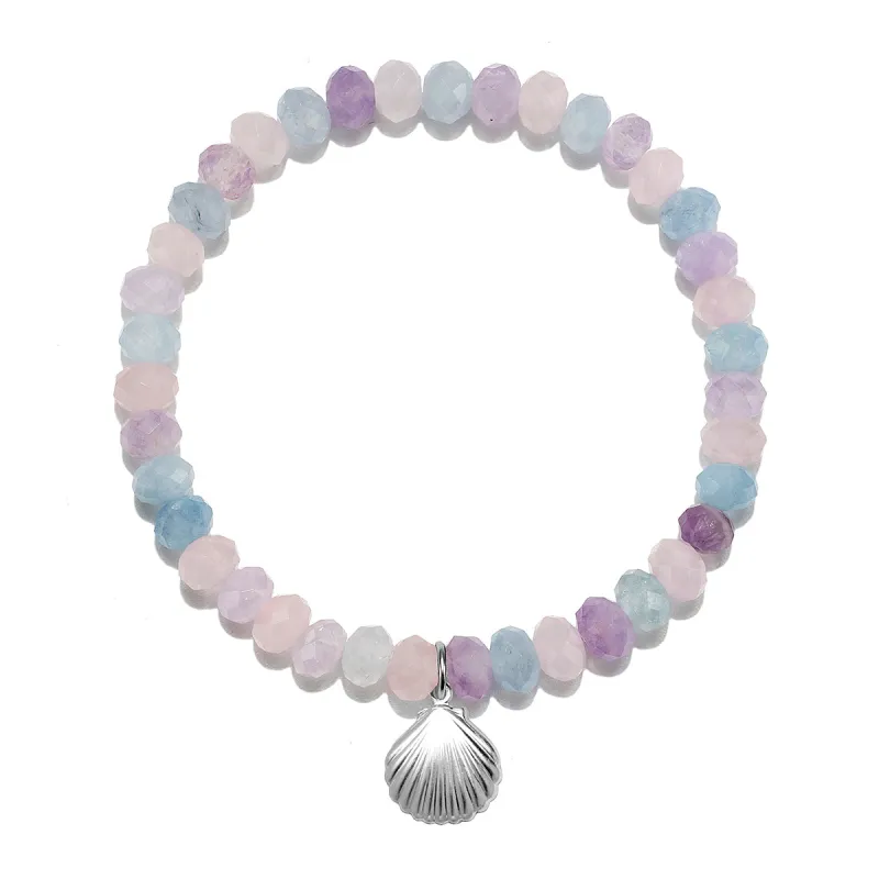 Pastel Rainbow Scallop Shell Bracelet sold by Amelia Rose Design