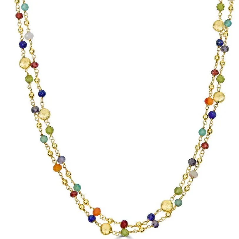 Layered Rainbow Necklace-Sterling Silver sold by Amelia Rose Design
