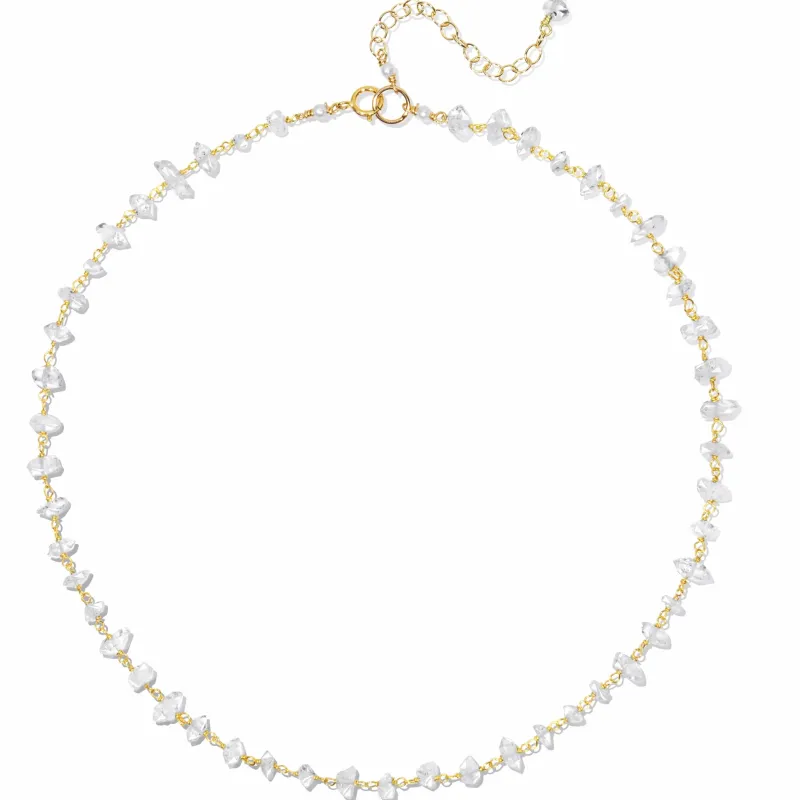 Herkimer Diamond Necklace - Gold sold by Amelia Rose Design