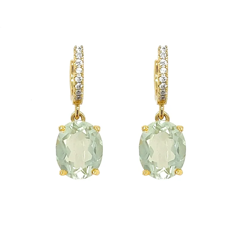 Green Amethyst Huggies sold by Amelia Rose Design