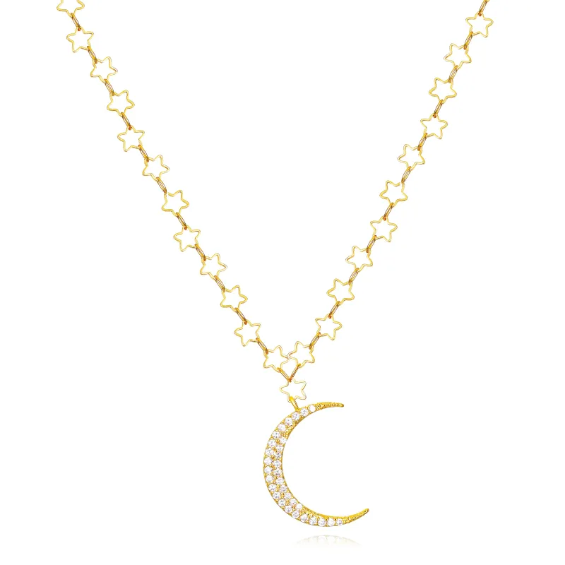 Moon & Stars Necklace sold by Amelia Rose Design