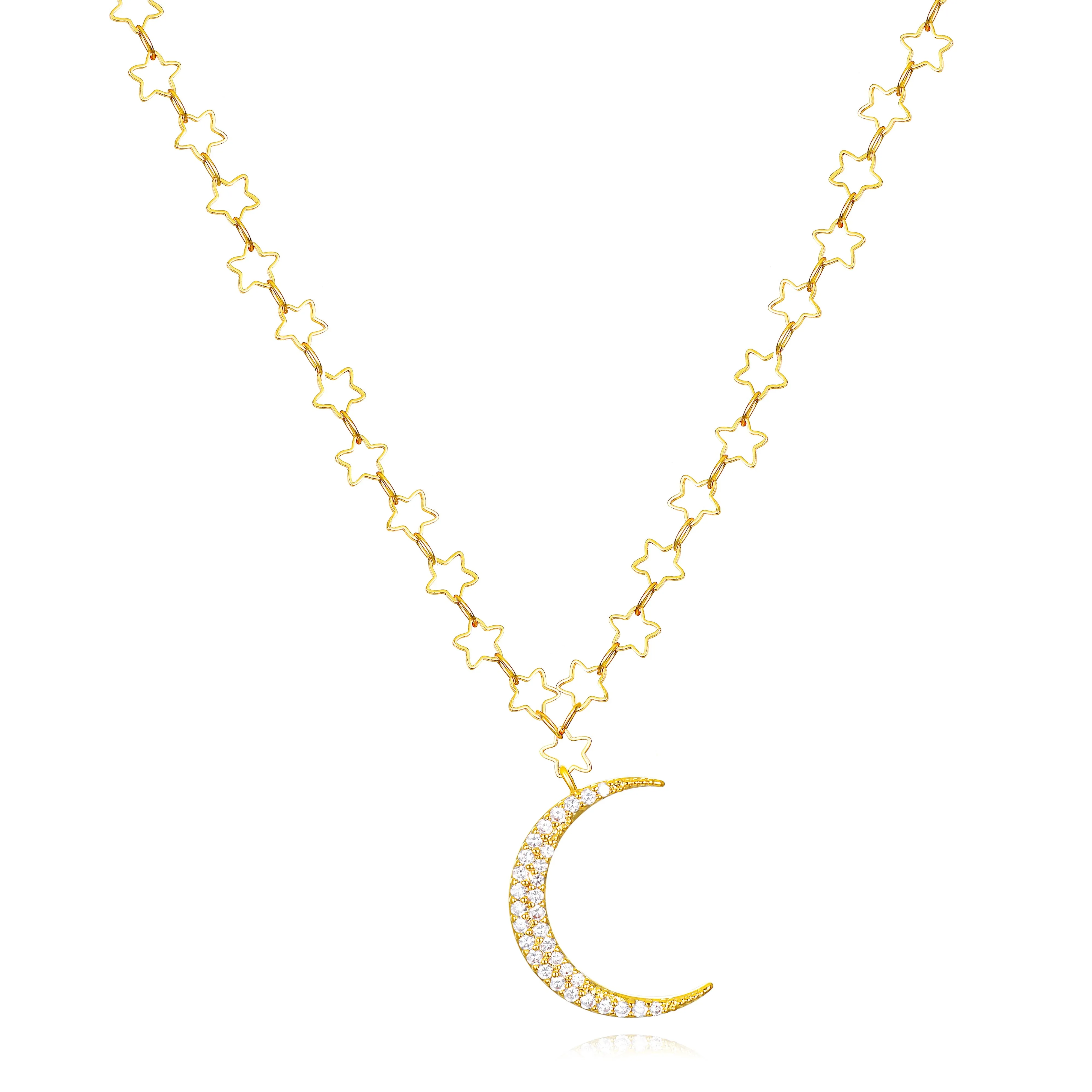 Moon & Stars Necklace sold by Amelia Rose Design