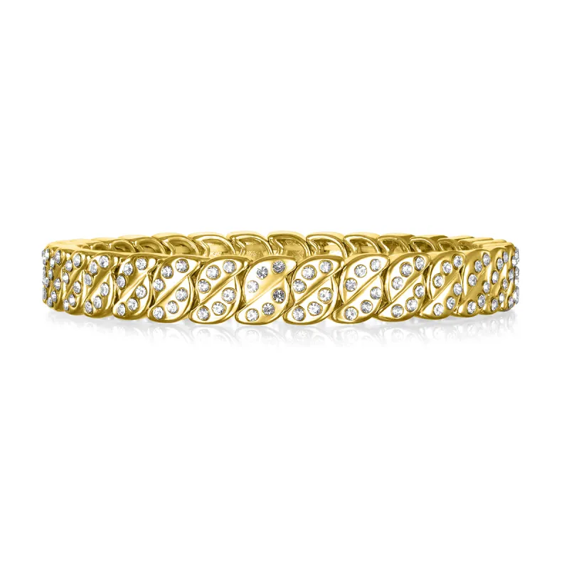 Pavé Gold Beaded Bracelet sold by Amelia Rose Design