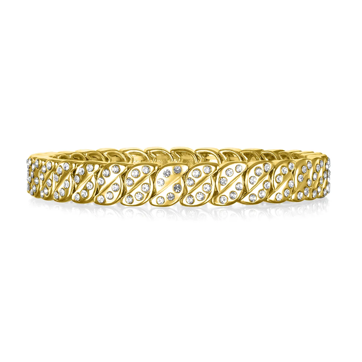 Pavé Gold Beaded Bracelet sold by Amelia Rose Design