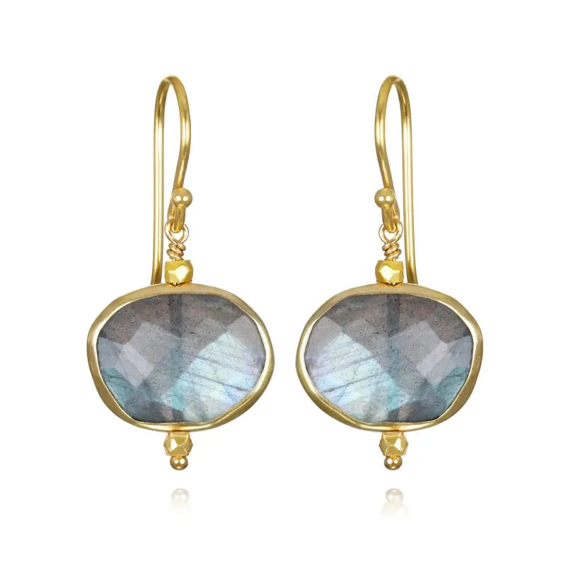 New! Bezeled Drops-Labradorite sold by Amelia Rose Design