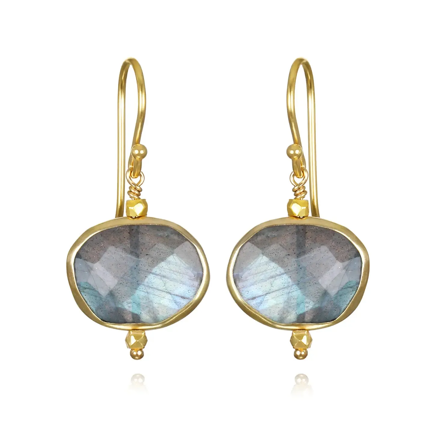 New! Bezeled Drops-Labradorite sold by Amelia Rose Design