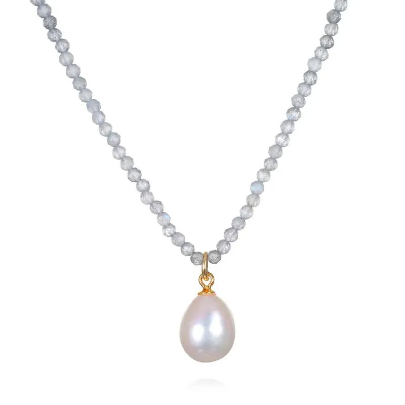 New!  Pearl Choker-Labradorite sold by Amelia Rose Design