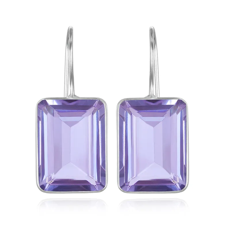 Emerald Cut Valencia-Lilac Silver sold by Amelia Rose Design