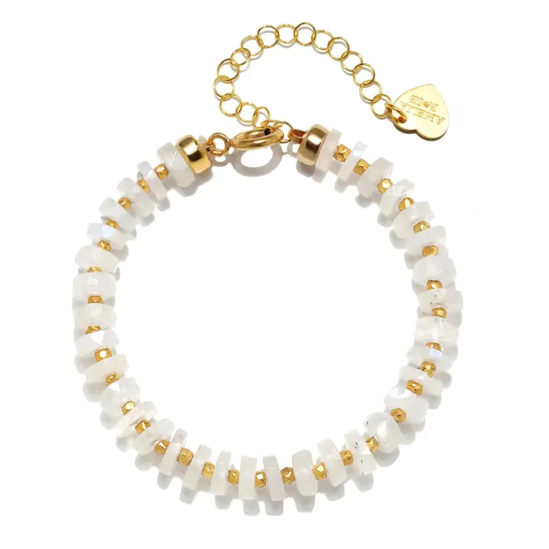 New!  Heishi Sparkle Bracelet-Rainbow Moonstone sold by Amelia Rose Design