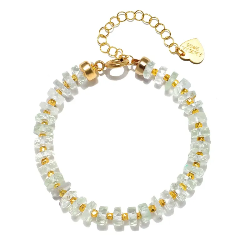 New!  Heishi Sparkle Bracelet-Green Amethyst sold by Amelia Rose Design