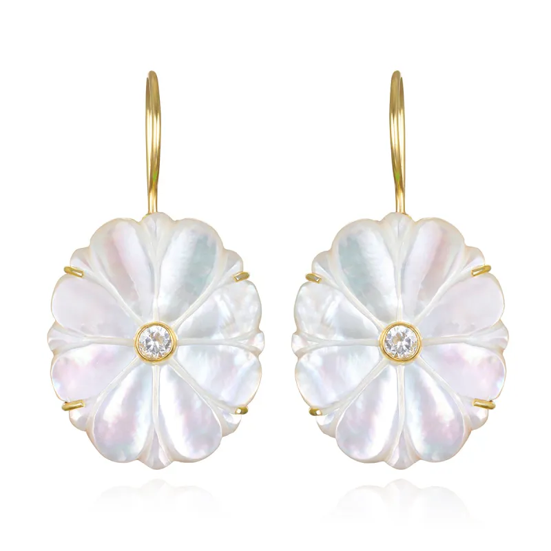 NEW! Marigold Earring - Mother of Pearl sold by Amelia Rose Design
