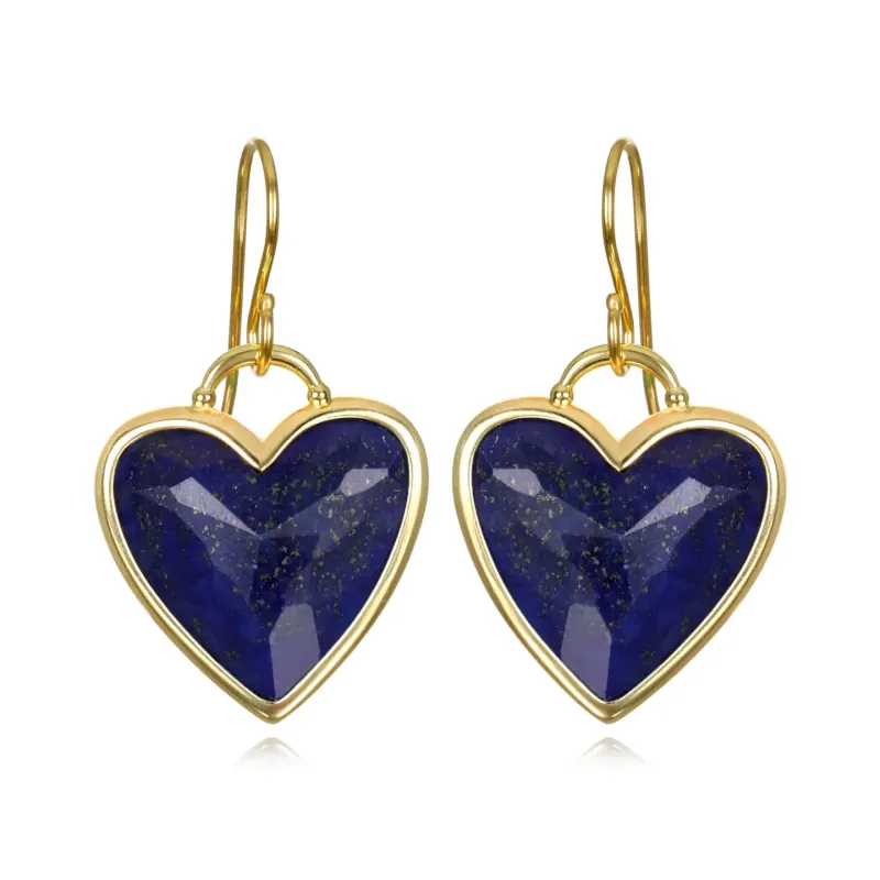 New! Framed Heart Dangles-Lapis sold by Amelia Rose Design