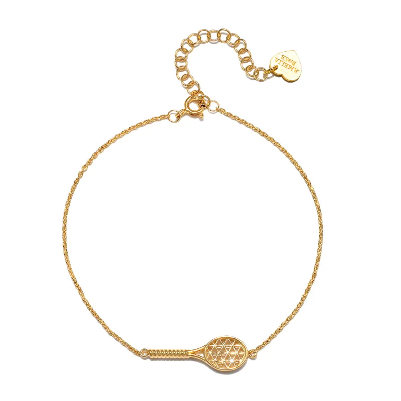 New! Diamond Tennis Racket Bracelet sold by Amelia Rose Design