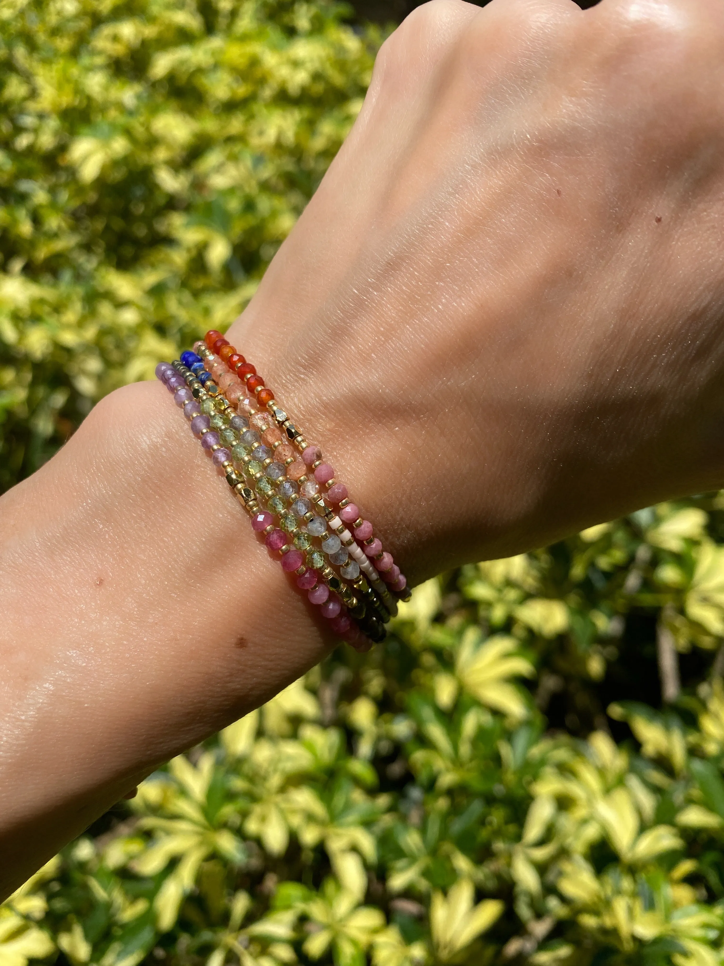 Miyuki Beaded Pull Tie Bracelet - Red sold by Amelia Rose Design product image thumbnail 2