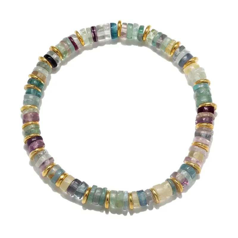 New! Fluorite Heishi Beaded Bracelet sold by Amelia Rose Design
