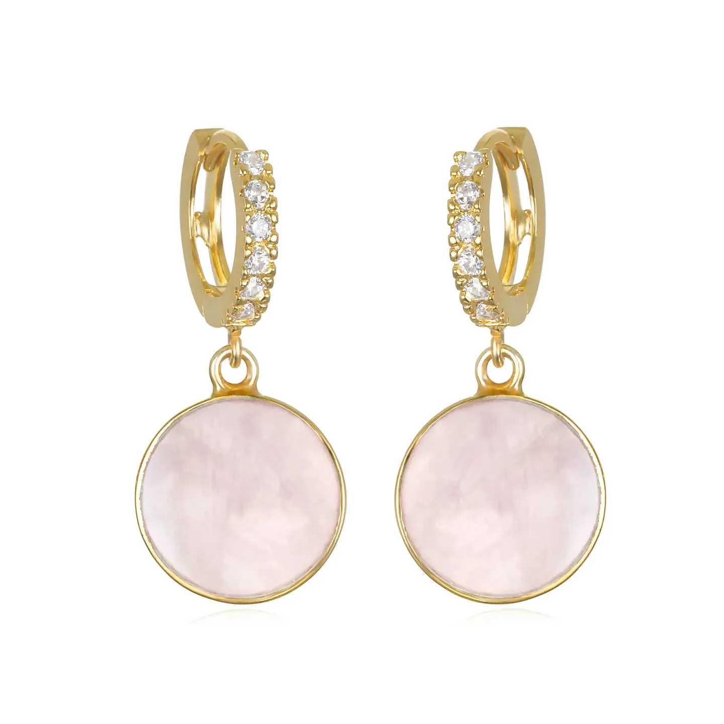 New! Coin Huggies - Rose Quartz sold by Amelia Rose Design