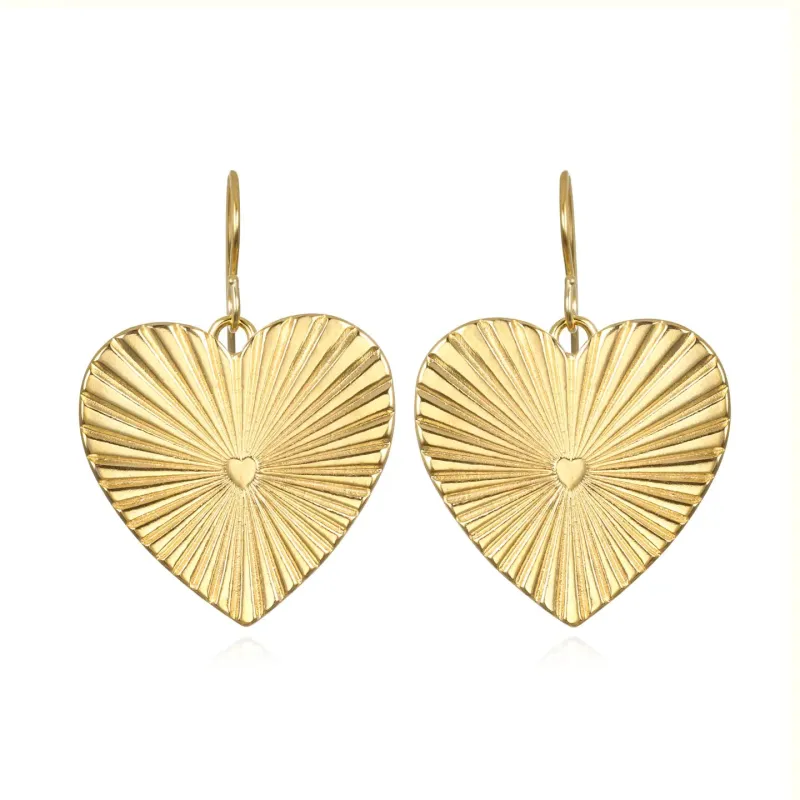 New!  Fluted Heart Dangles sold by Amelia Rose Design