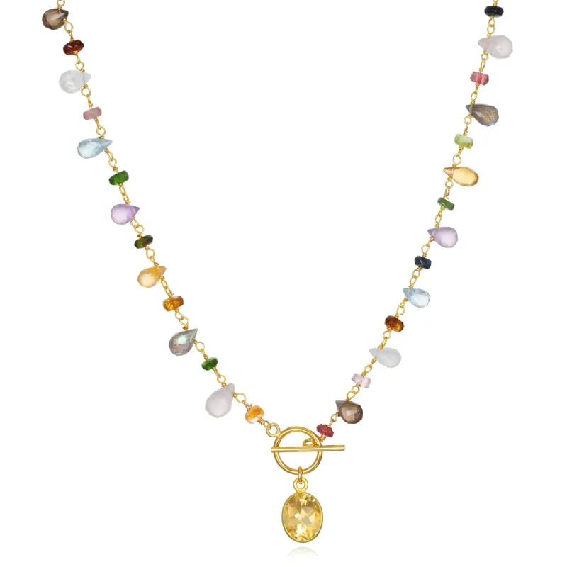 Wildflower Toggle Necklace-Citrine sold by Amelia Rose Design