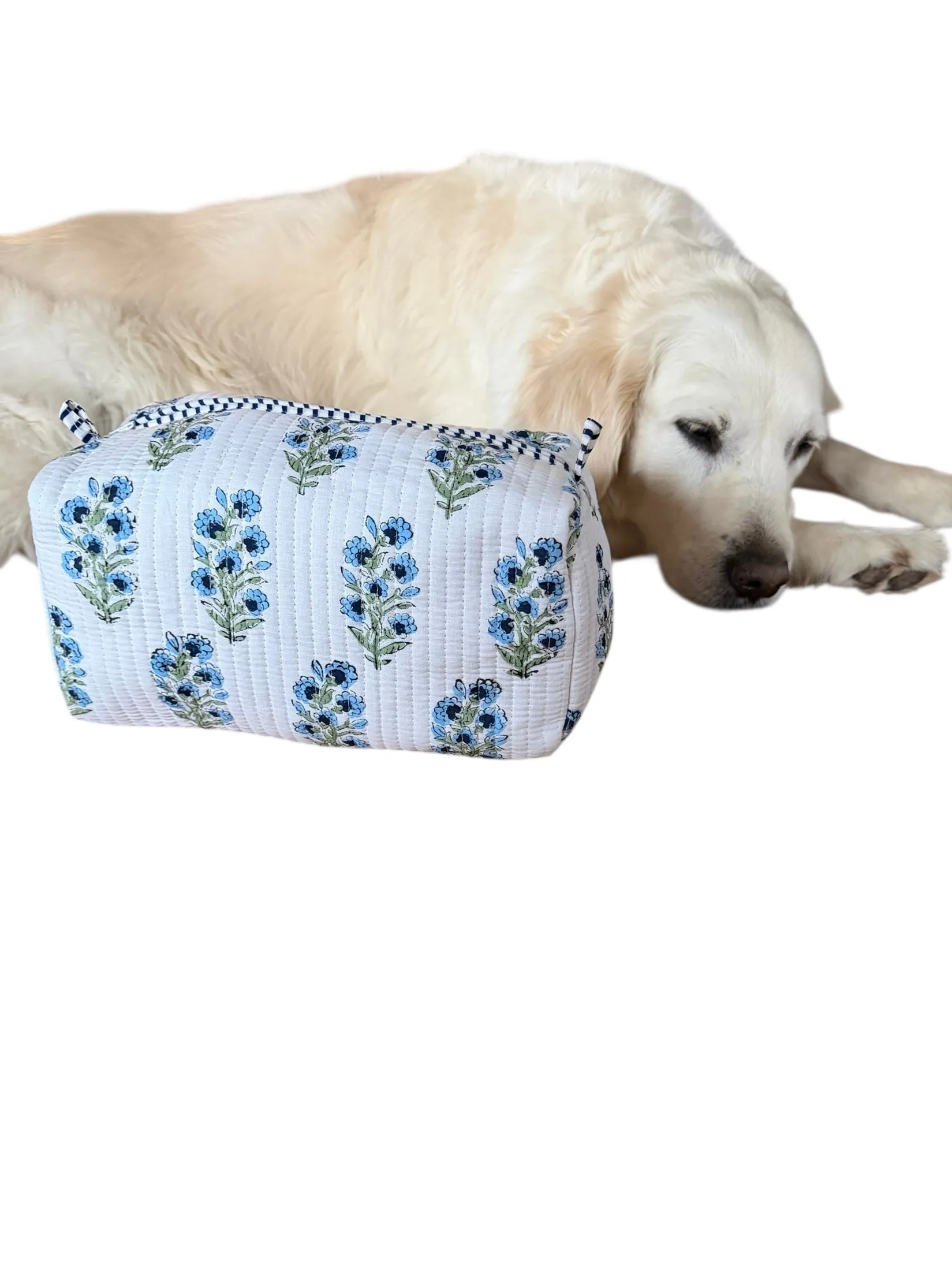 New! Lily Cosmetic Pouches-Blue sold by Amelia Rose Design product image thumbnail 2