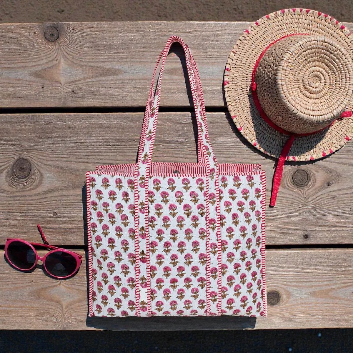 New! Hydrangea Quilted Tote Bag-Blue sold by Amelia Rose Design product image thumbnail 5