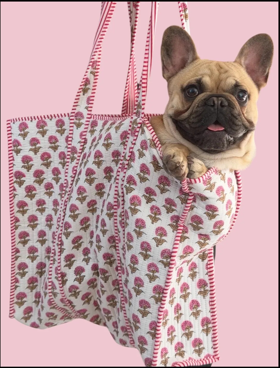 New! Hydrangea Quilted Tote Bag-Blue sold by Amelia Rose Design product image thumbnail 3