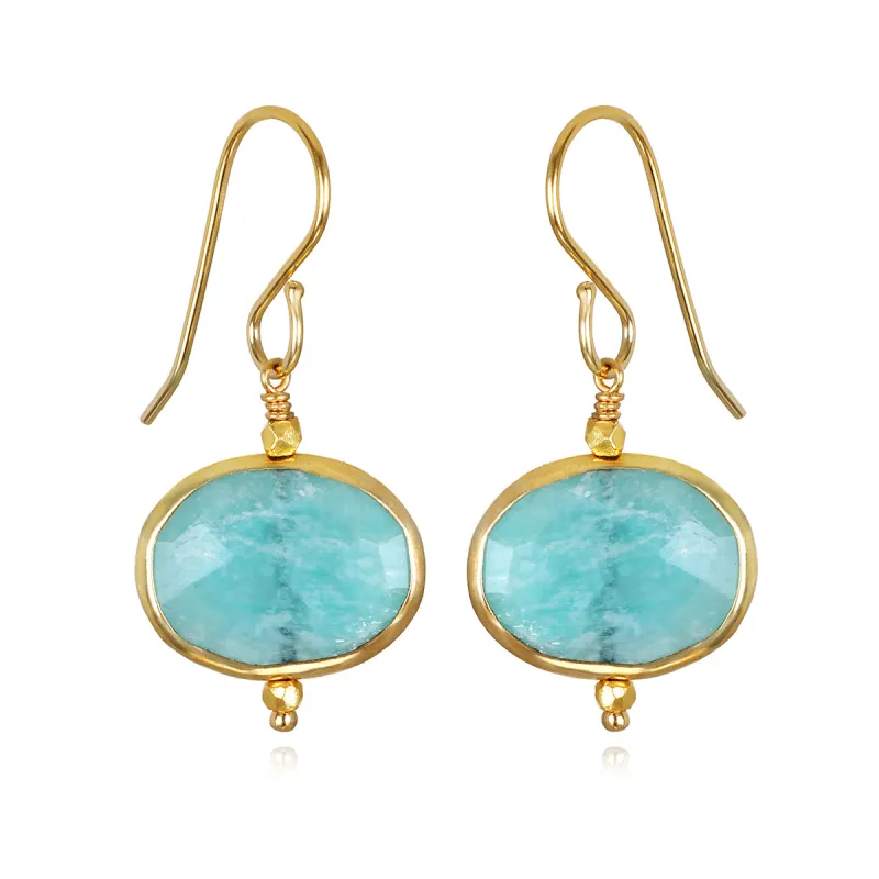 New! Bezeled Drops-Amazonite sold by Amelia Rose Design