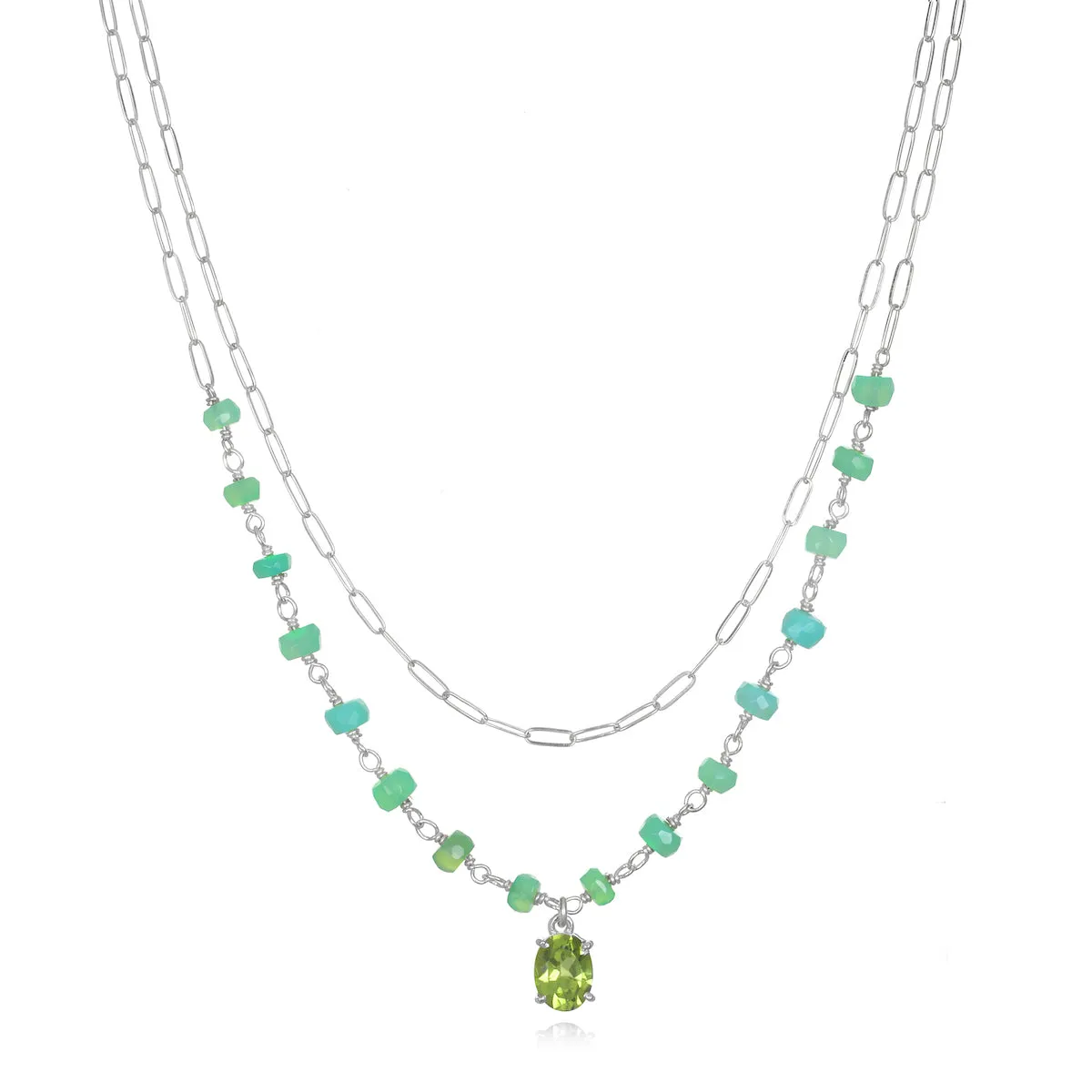 Layered Gemstone Necklace - Peridot sold by Amelia Rose Design product image thumbnail 2