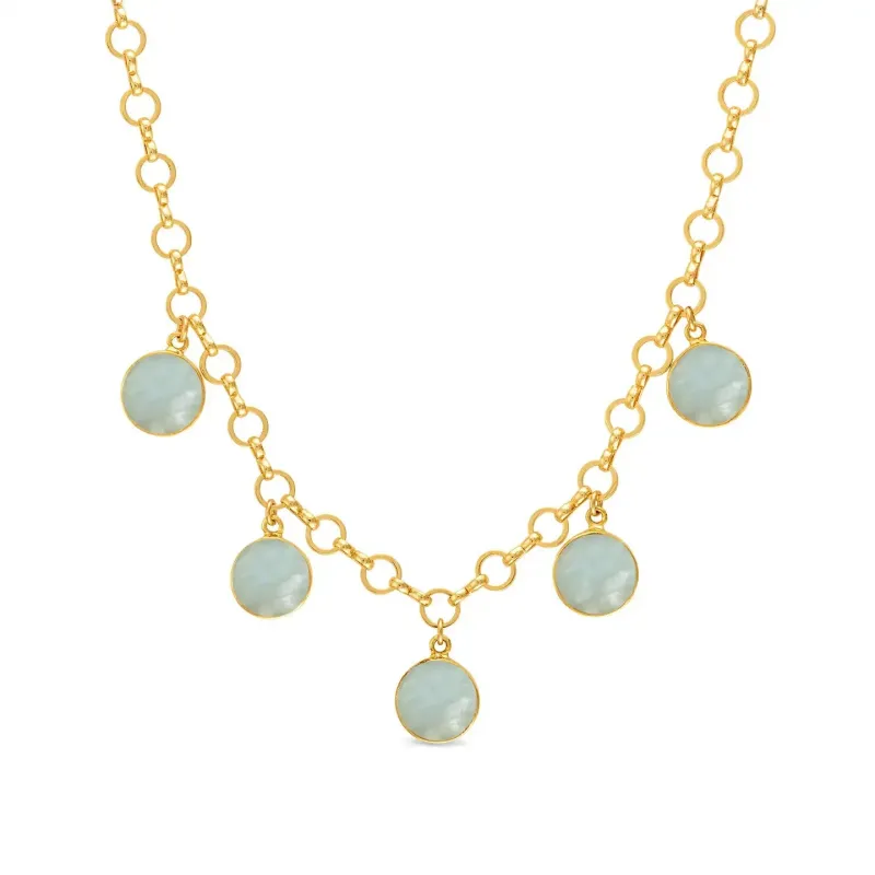 New! Dangling Coin Choker - Aquamarine sold by Amelia Rose Design