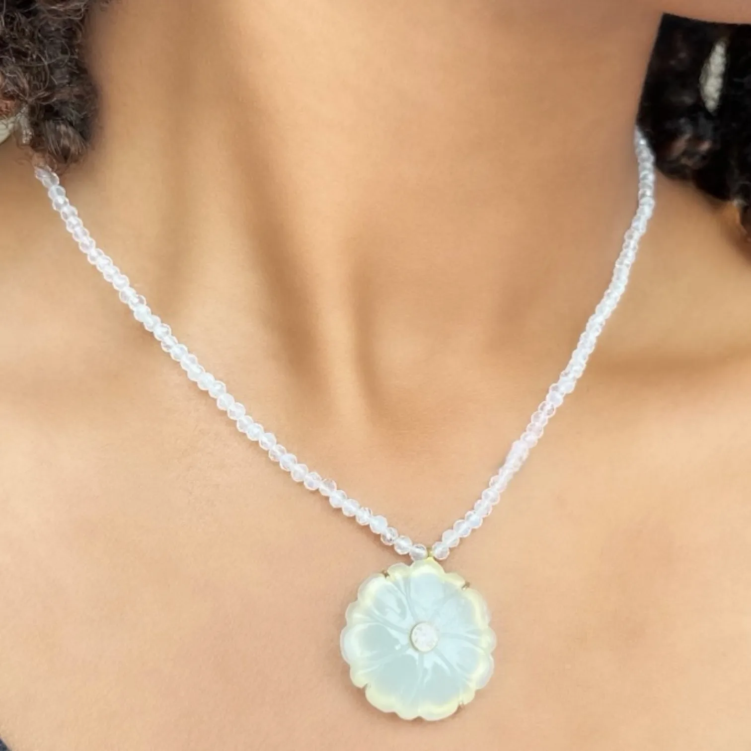 New! Magnolia Necklace -Sage sold by Amelia Rose Design product image thumbnail 2